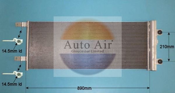 AUTO AIR 16-9834 Air Conditioning Condenser A/C Air Con Replacement Fits DAF