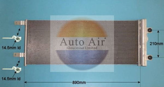 AUTO AIR 16-9834 Air Conditioning Condenser A/C Air Con Replacement Fits DAF