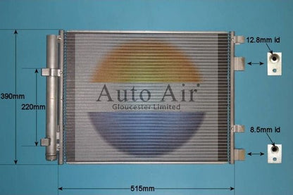 AUTO AIR 16-9633 Air Condenser A/C Air Conditioning Fits Hyundai Veloster
