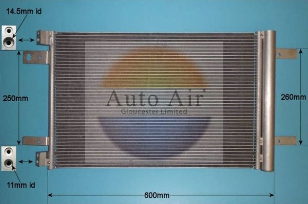 AUTO AIR 16-9632 Air Conditioning Condenser Fits DS Peugeot Toyota Vauxhall