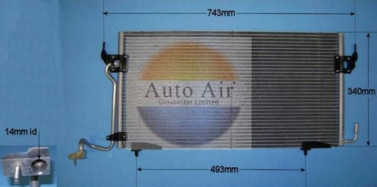 AUTO AIR 16-9750 Air Conditioning Condenser A/C Air Con For Citroen Peugeot