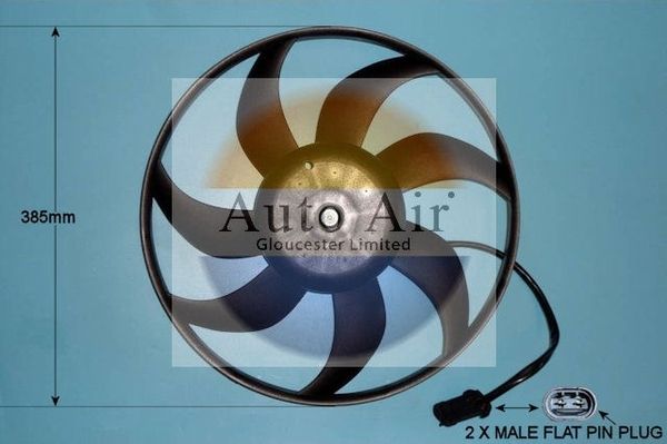 AUTO AIR 05-1004 Radiator Fan Electric Motor Centre Cooling System Fits Audi A4