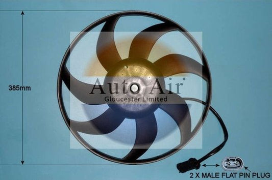 AUTO AIR 05-1004 Radiator Fan Electric Motor Centre Cooling System Fits Audi A4