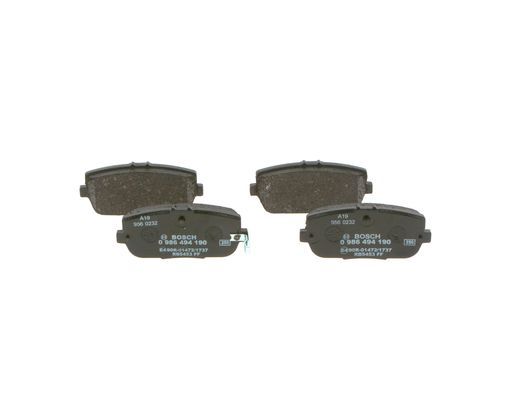 BOSCH 0986494190 Brake Pad Set For Disc Brake Rear Fits Mazda MX-5 MX-5 RF