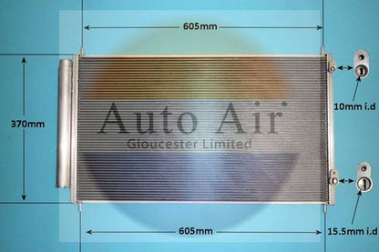 Auto Air 16-2069 A/C Air Con Condenser Air Conditioning Fits Toyota Yaris/Vitz