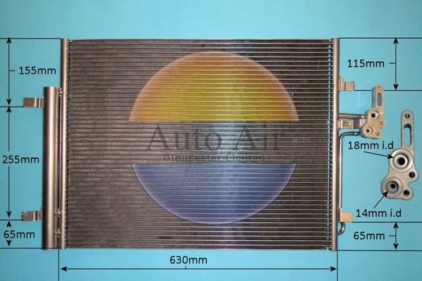 AUTO AIR 16-1336 Air Conditioning Condenser A/C Air Con For Ford Land Rover