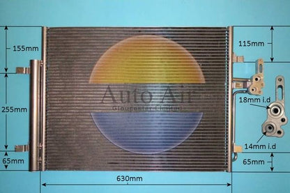 AUTO AIR 16-1336 Air Conditioning Condenser A/C Air Con For Ford Land Rover