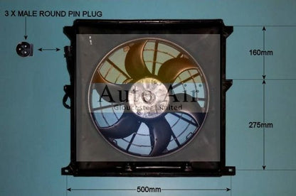 AUTO AIR 05-1031 Radiator Fan Electric Motor Centre Fits BMW 3 Series Z3