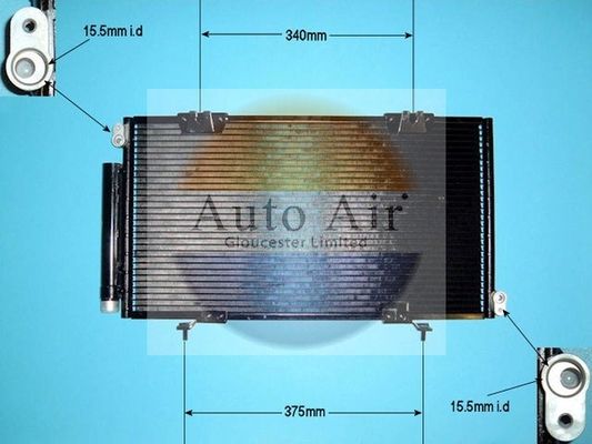AUTO AIR 16-1010 Air Conditioning Condenser A/C Air Con Fits Toyota Avensis