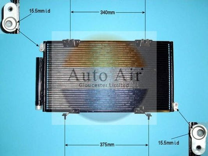 AUTO AIR 16-1010 Air Conditioning Condenser A/C Air Con Fits Toyota Avensis
