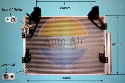 AUTO AIR 16-1458 Air Condenser A/C Air Conditioning Fits Toyota Hilux Vigo