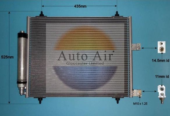 AUTO AIR 16-6216A Air Condenser A/C Air Conditioning Fits Citroen Fiat Peugeot
