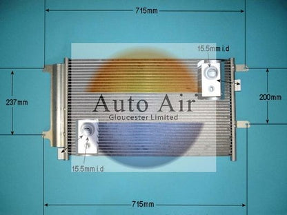 AUTO AIR 16-9935 Air Conditioning Condenser A/C Fits Iveco Daily Daily Line