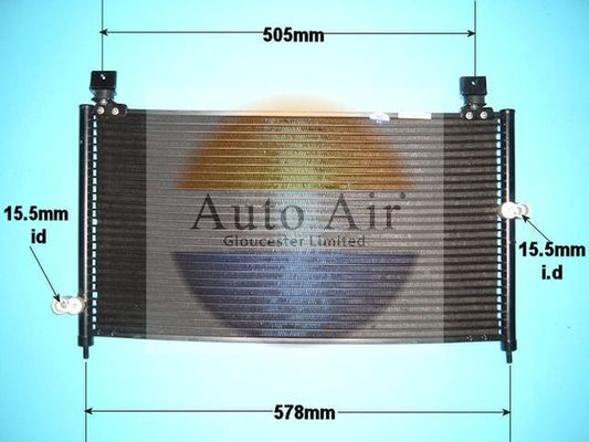 AUTO AIR 16-1140 Air Conditioning Condenser A/C Air Con Fits Honda Accord