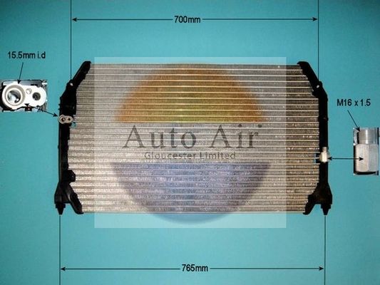 AUTO AIR 16-1019 Air Conditioning Condenser A/C Air Con Fits Toyota Camry