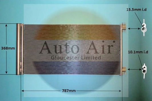 AUTO AIR 16-1448 Air Conditioning Condenser Fits Fiat Nissan Renault Vauxhall
