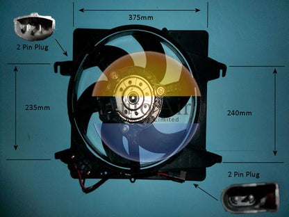 AUTO AIR 05-1272 Radiator Fan Electric Motor Centre For Ford Ka Ka Van Street Ka