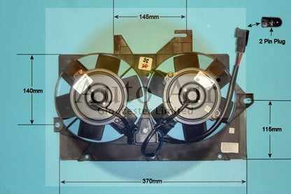 AUTO AIR 05-1244 Radiator Fan Electric Motor Centre Cooling System Fits Ford