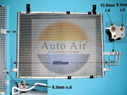 AUTO AIR 16-1076 Air Conditioning Condenser Air Con Replacement Fits Kia Carens