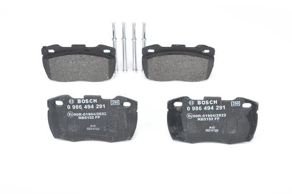 BOSCH 0986494291 Brake Pad Set For Disc Brake Front Fits Land Rover Defender
