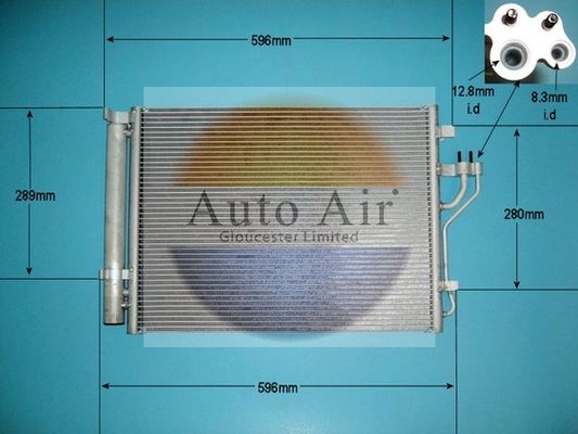 AUTO AIR 16-1426 Air Conditioning Condenser For Hyundai ix35 Kia Carens Sportage