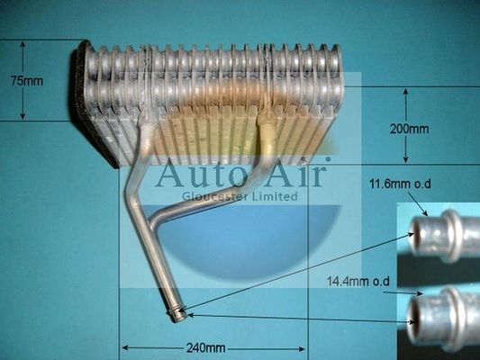 AUTO AIR 21-0003 Air Evaporator A/C Air Conditioning Fits Renault Megane