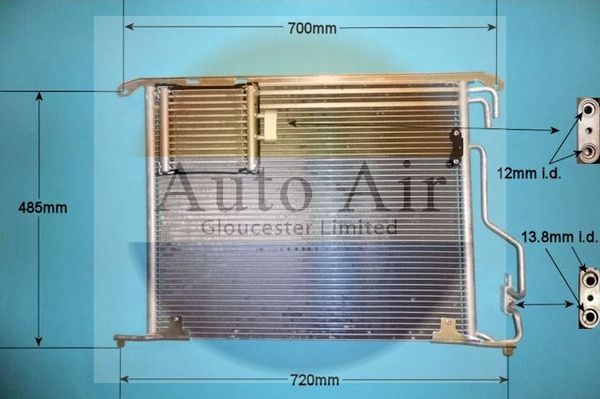AUTO AIR 16-9826 Air Condenser A/C Air Conditioning Fits Mercedes-Benz S-Class