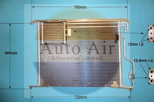AUTO AIR 16-9826 Air Condenser A/C Air Conditioning Fits Mercedes-Benz S-Class