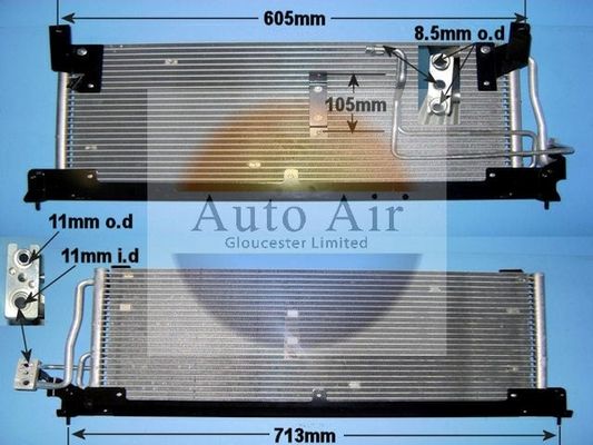 AUTO AIR 16-1243 Air Conditioning Condenser A/C Air Con Fits Vauxhall Tigra
