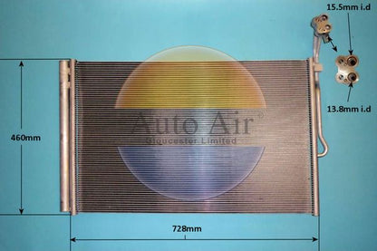 AUTO AIR 16-0075 Air Conditioning Condenser A/C Air Con For Porsche Cayenne