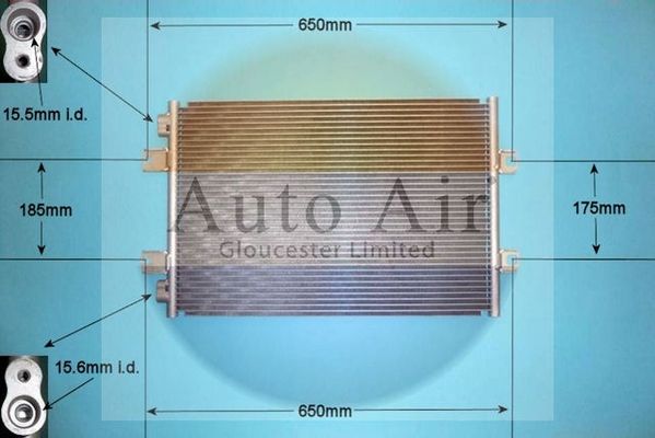 AUTO AIR 16-9816 Air Condenser A/C Air Conditioning Fits Renault Master Pro