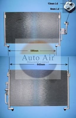 AUTO AIR 16-1220 Air Conditioning Condenser Air Con Replacement Fits Mitsubishi