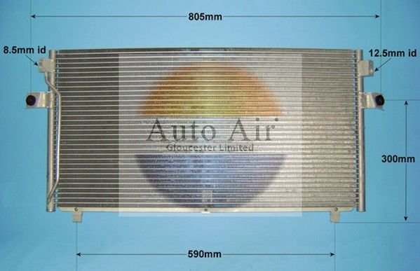 AUTO AIR 16-6206 Air Conditioning Condenser Air Con Replacement Fits Nissan QX