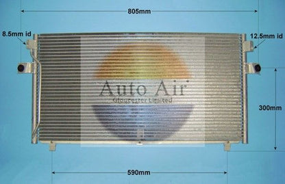 AUTO AIR 16-6206 Air Conditioning Condenser Air Con Replacement Fits Nissan QX