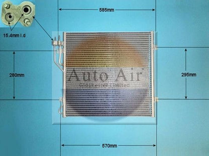 AUTO AIR 16-9661 Air Conditioning Condenser A/C Air Con Fits Jeep Cherokee