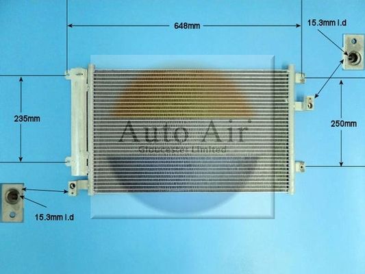 AUTO AIR 16-1328 Air Conditioning Condenser A/C Air Con Fits Fiat Multipla
