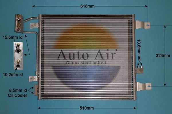 AUTO AIR 16-1405 Air Conditioning Condenser A/C Air Con Fits Jeep Wrangler