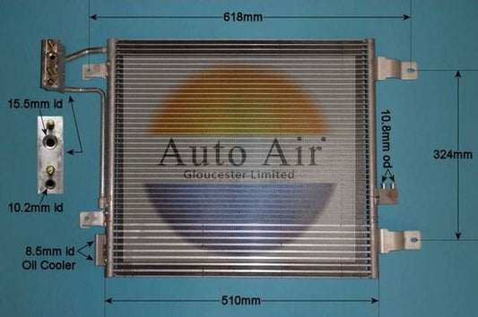 AUTO AIR 16-1405 Air Conditioning Condenser A/C Air Con Fits Jeep Wrangler
