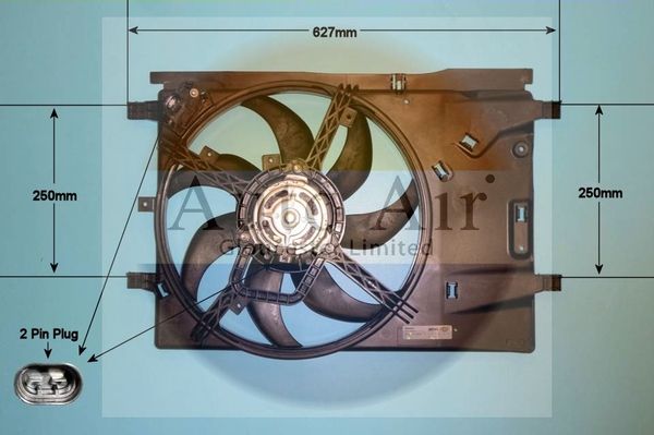 AUTO AIR 05-1089 Radiator Fan Electric Motor Centre Fits Fiat Fiorino Qubo