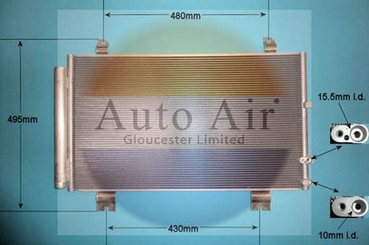 AUTO AIR 16-1451 Air Conditioning Condenser A/C Air Con Replacement For Lexus GS