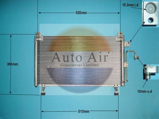 AUTO AIR 16-1988 Air Conditioning Condenser A/C Air Con Fits Isuzu Rodeo