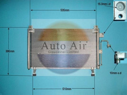 AUTO AIR 16-1988 Air Conditioning Condenser A/C Air Con Fits Isuzu Rodeo