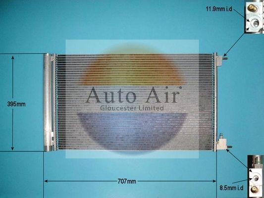 AUTO AIR 16-0011 Air Conditioning Condenser Fits Chevrolet Saab Vauxhall