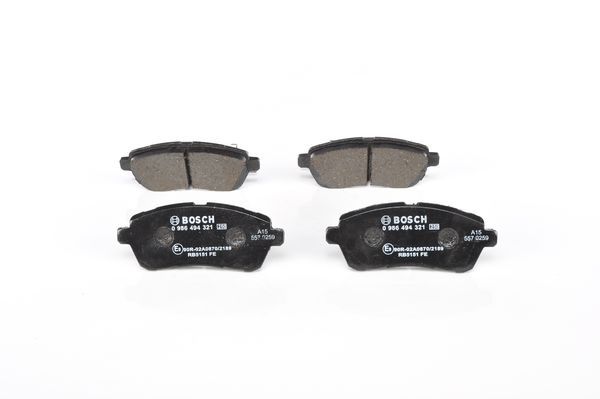 BOSCH 0986494321 Brake Pad Set For Disc Front 15.3mm Thickness Fits Suzuki Swift