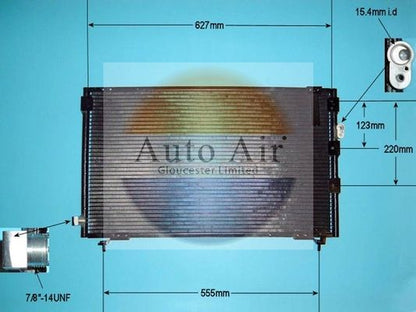 AUTO AIR 16-1025 Air Conditioning Condenser A/C Air Con Fits Toyota Picnic