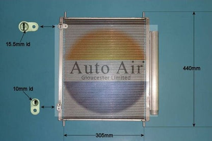 AUTO AIR 16-9814 Air Conditioning Condenser Fits Citroen Mitsubishi Peugeot