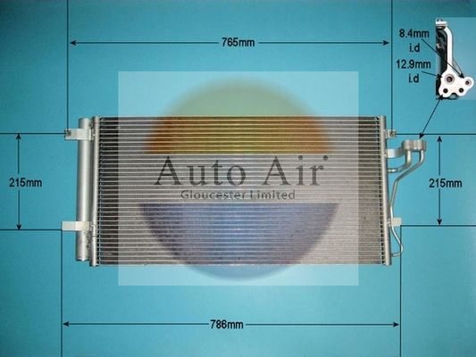 AUTO AIR 16-1387 Air Conditioning Condenser Fits Hyundai Grandeur Sonata