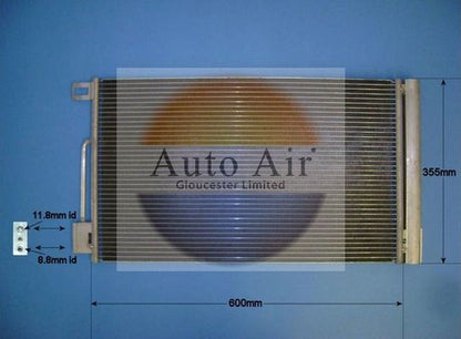 AUTO AIR 16-1067 Air Conditioning Condenser Fits Citroen Fiat Peugeot Vauxhall