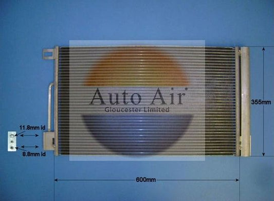 AUTO AIR 16-1067 Air Conditioning Condenser Fits Citroen Fiat Peugeot Vauxhall