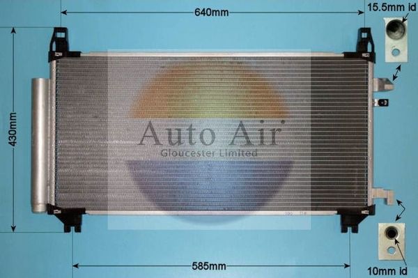 AUTO AIR 16-9994 Air Condenser A/C Air Conditioning Fits Toyota Yaris/Vitz